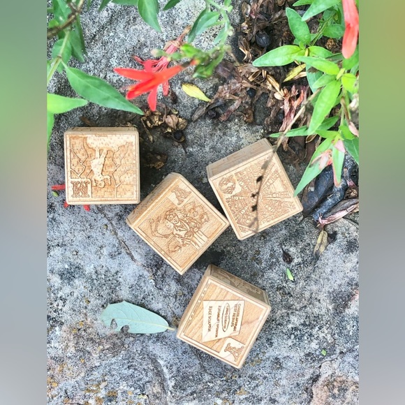 Science Fiction-Themed Wooden Blocks, Set of 4 - Picture 7 of 10